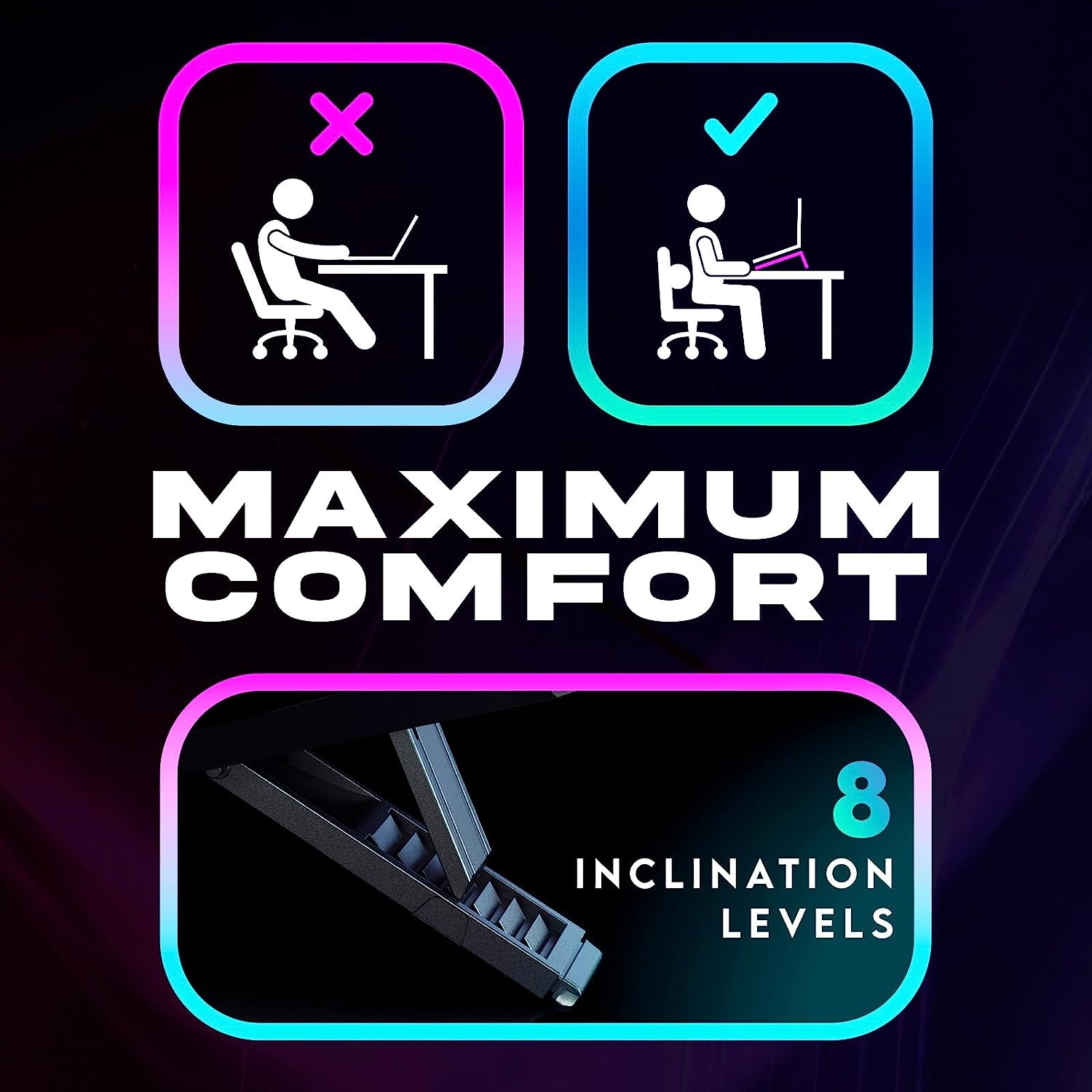 Klim Mistral Laptop Cooling Pad - New - Powerful Turbo-Laptop Fans (4500 RPM) - Rubber Seal and Dust Filters for Maximum Performance - Gaming Laptop Cooler to Avoid Overheating - 15.6-17.3 Inch image number 6