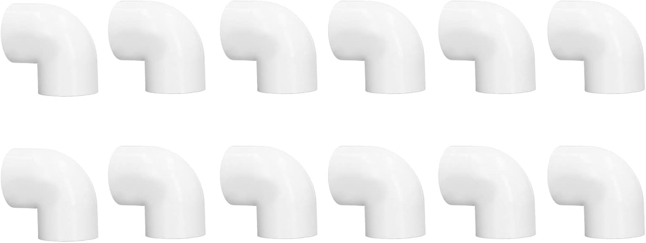 Hyuduo 90 Degree Elbow PVC Pipe Fittings 12Pcs, Resistant, Smooth Interior, Connect Unthreaded Pipes, for Cold Water Distribution Systems (32Mm) image number 2