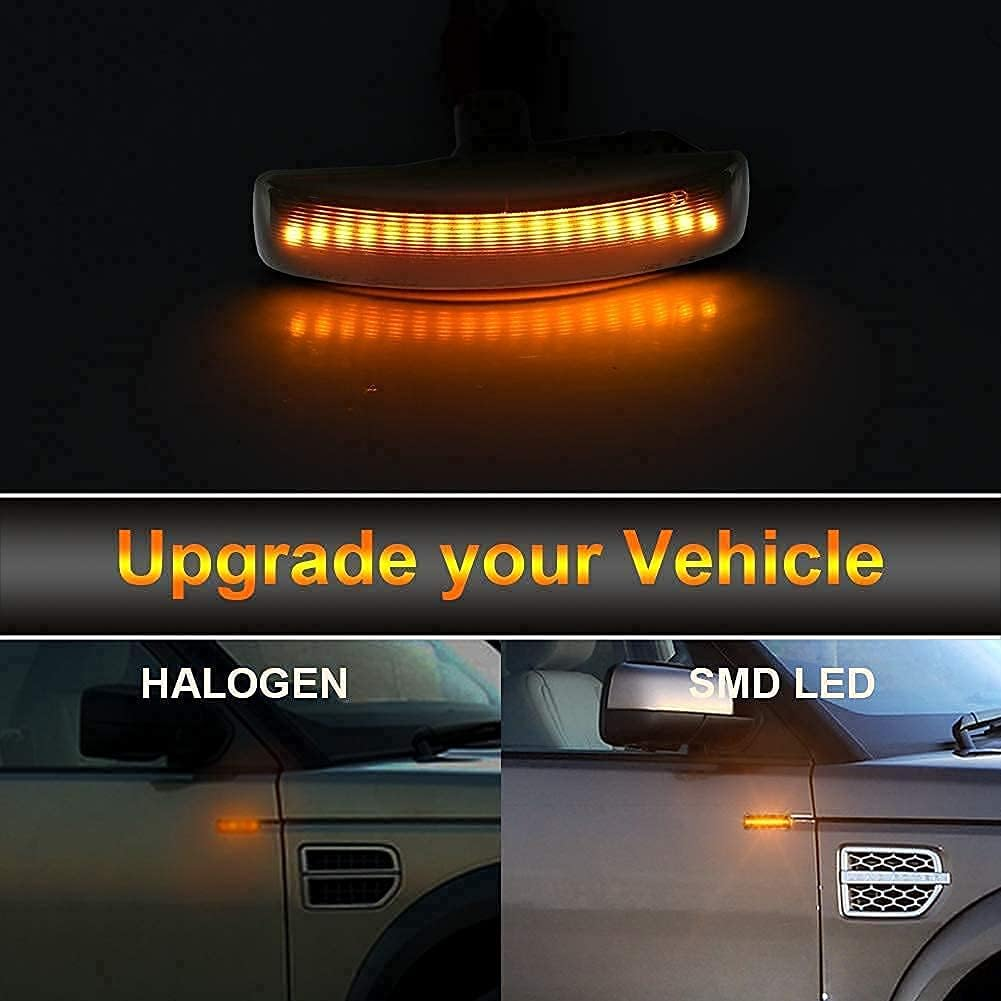 Gempro 2Pcs LED Front Fender Side Marker Light Turn Signal Lamp Assembly Replacement for Range Rover Sport LR3 LR4 Discovery 3/Discovery 4 LR2 Freelander 2 image number 3