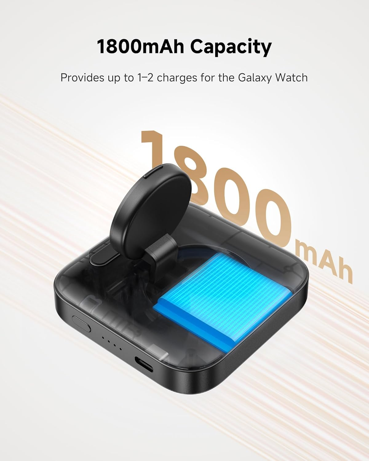 1800Mah Charger for Samsung Galaxy Watch 8/8 Classic/7/Ultra/Fe/6/6 Classic/5/5 Pro/4/4 Classic/3/Active 2/Active, Portable Watch Charger for Travel, Swanscout 303S image number 3