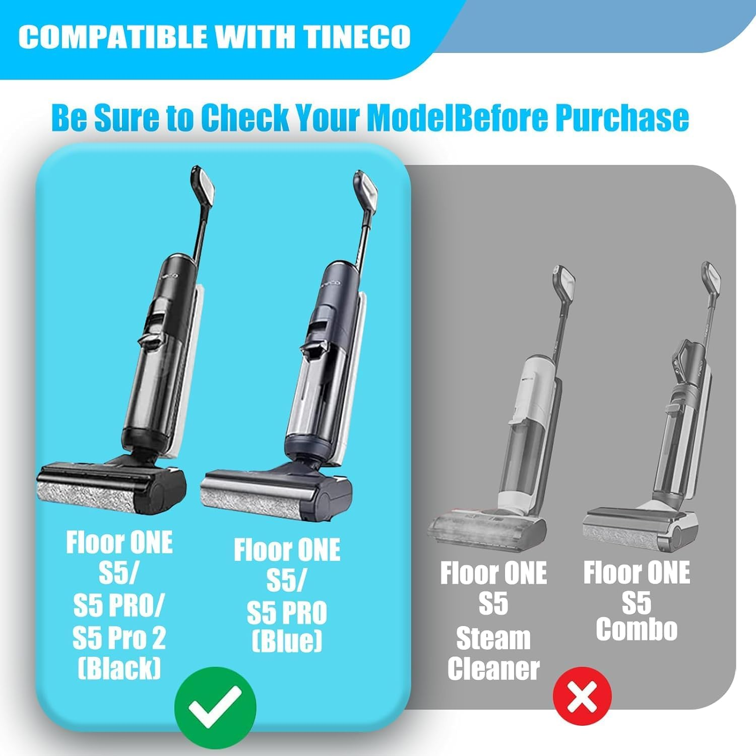 Ifloor5 Roller Brush Replacement for Tineco Ifloor 5 and Floor One S5 Cordless Wet Dry Vacuum Cleaner Including 3 Pack Vacuum HEPA Filters - S3 image number 5