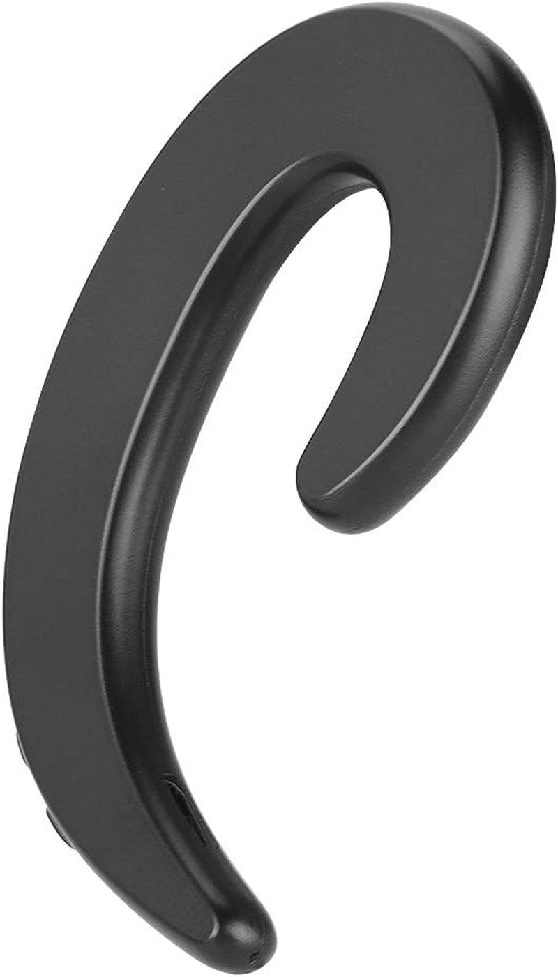 Bluetooth Headphone, Wireless Hands Free Ear Hook Headset Painless Bone Conduction Earphone Waterproof Ergonomic Design Headset(Black)