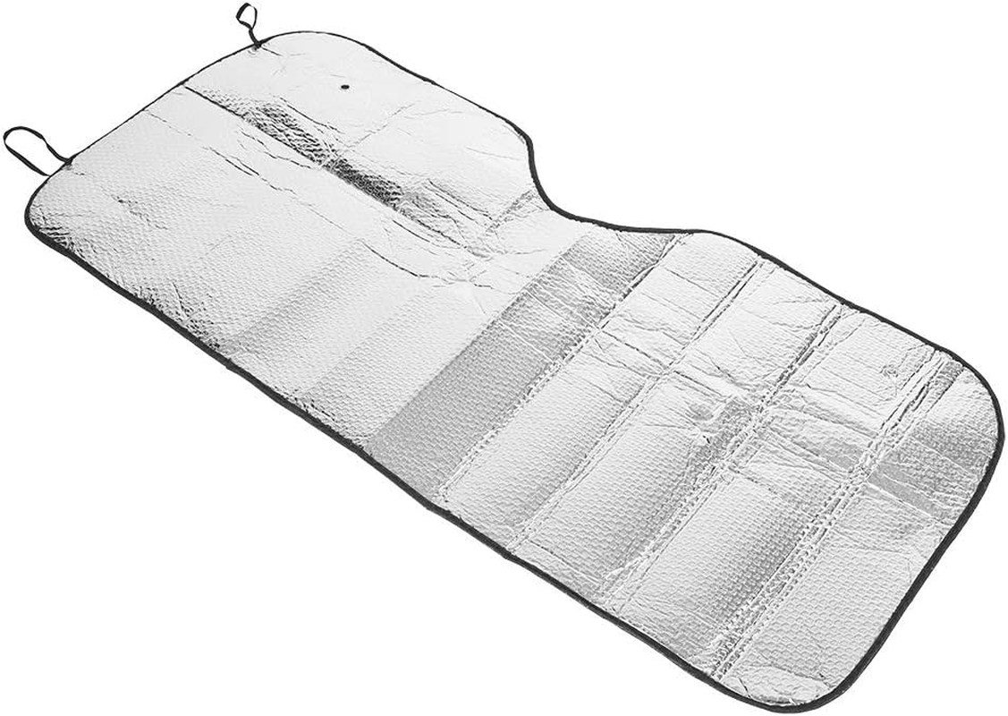 Pergar Windshield Visor, Windshield Sunshades, Windshield Sun Shade, Universal Large Silver Car Windscreen Windshield Sun Shade Heat Reflective Windshield Visor image number 4