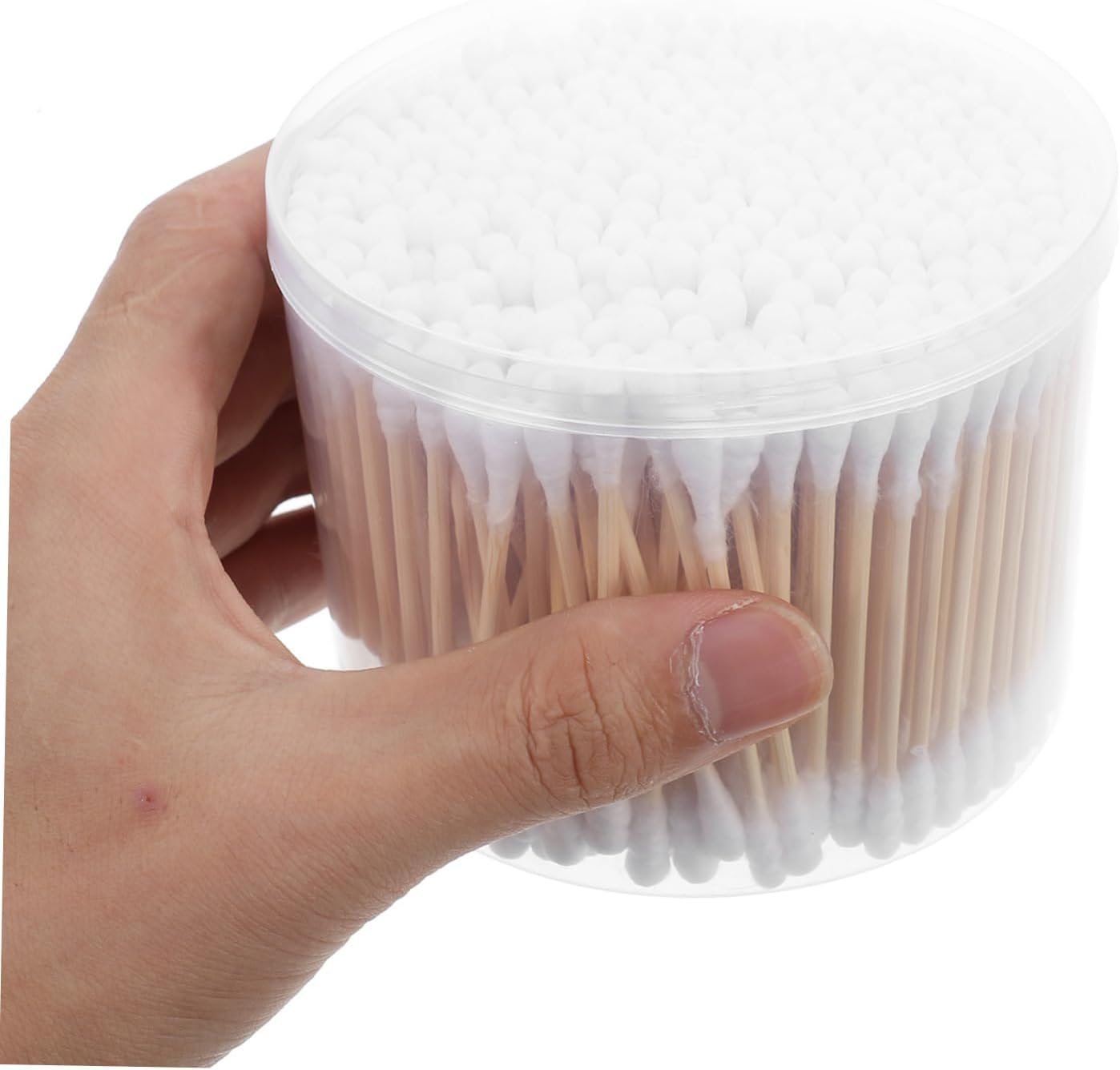 500Pcs Double-Ended Cotton Swabs Wooden Sticks for Baby Ear Cleaning and PET Cleaning Soft Tips Portable for Travel and Bathroom Use image number 3