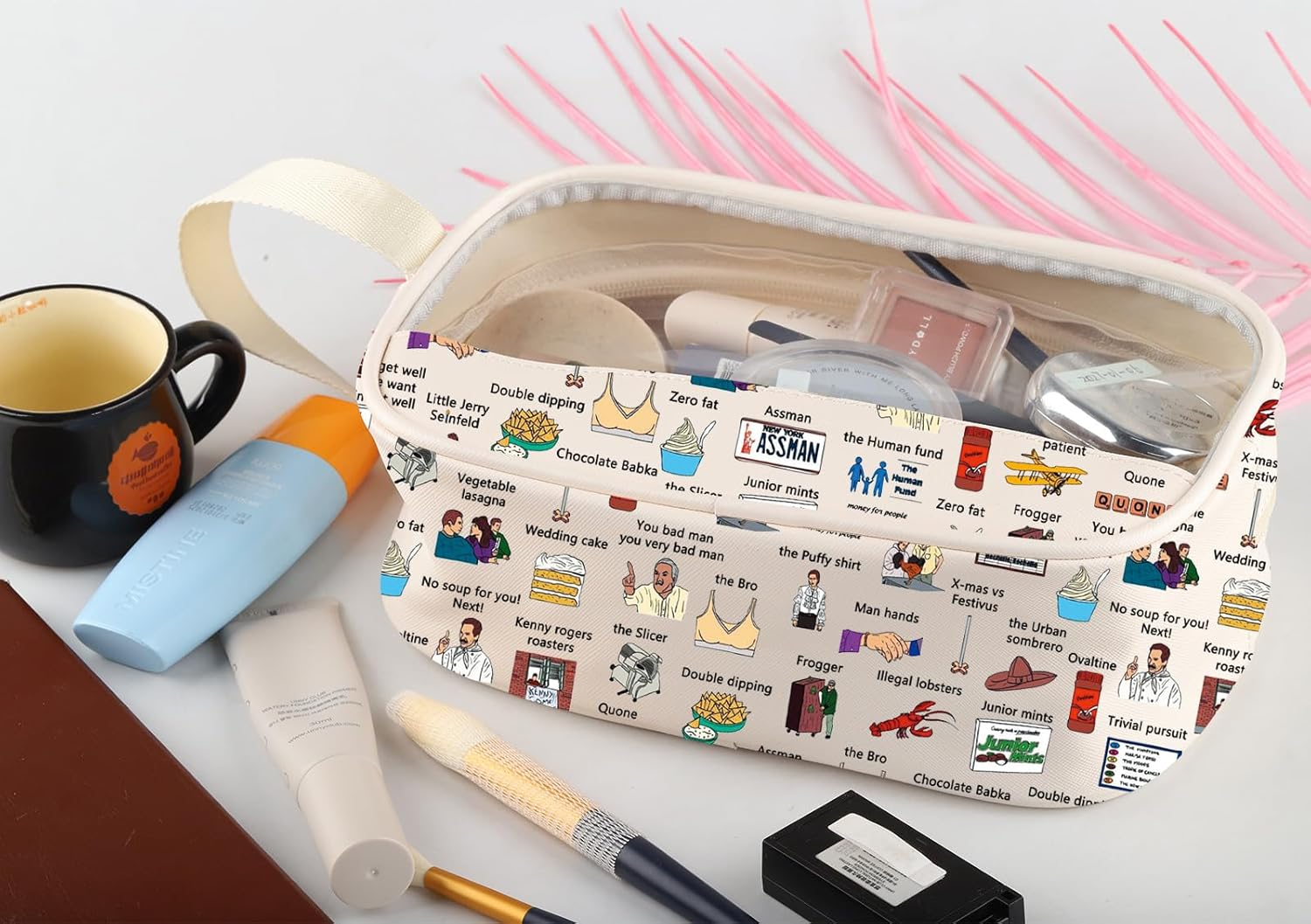 MNIGIU TV Show Merchandise Jerry Lover Gift Jerry Fan Gift TV Series Clear Makeup Zipper Pouch, Sein Clear Bag image number 6