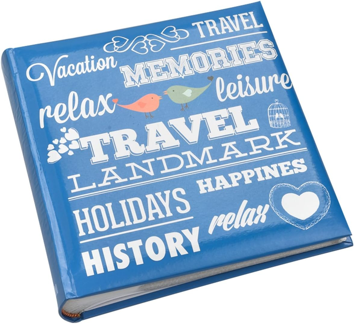 6" X 4" 200 Photos Large Slip in Photo Album Special Blue Memo Book - with Index Page/Dvd Pockets image number 3