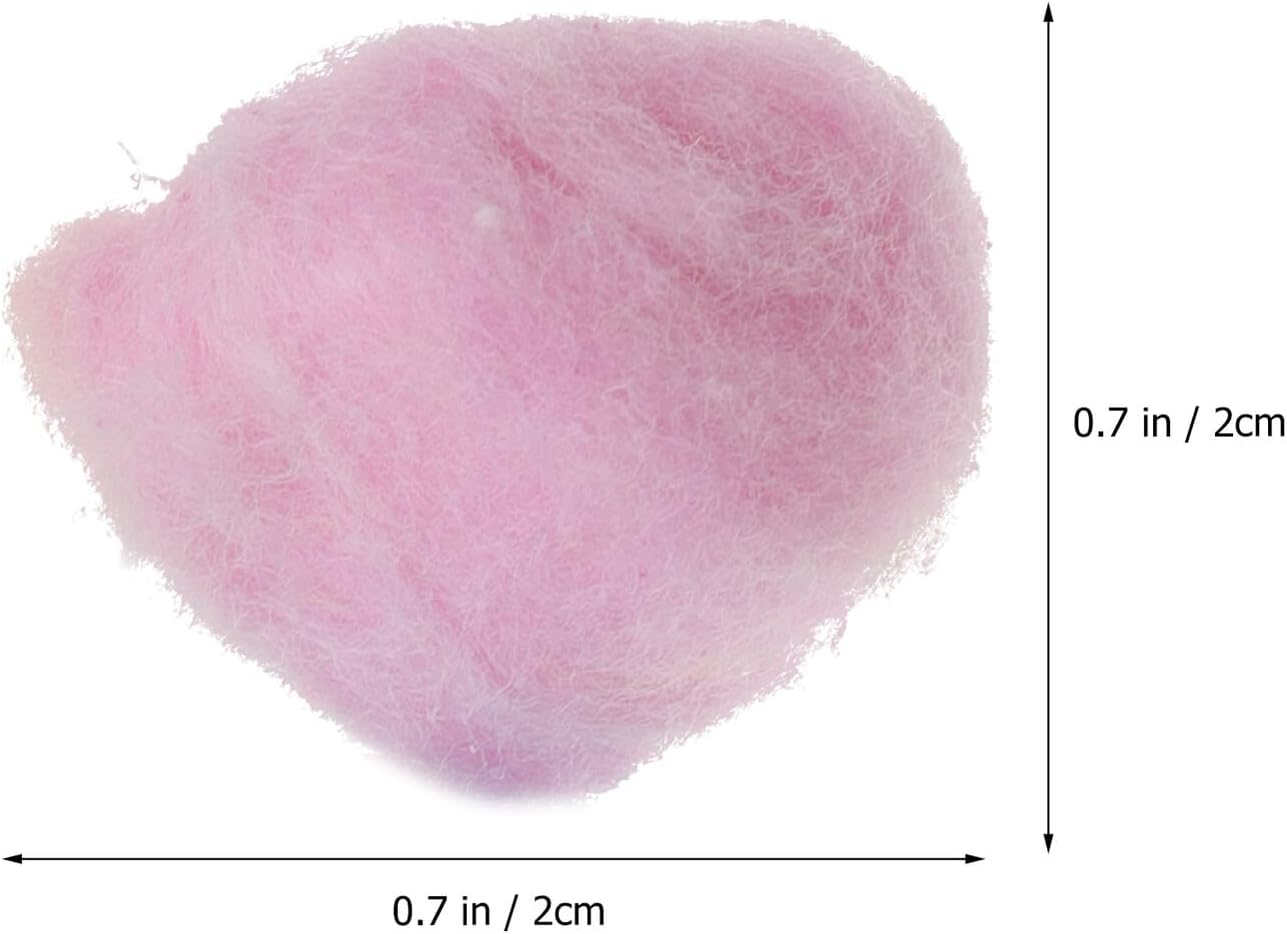 JEWEDECO Colored Cotton Balls for Boy Girl Soft Absorbent Small Cotton Balls for Face Washing Makeup Removal Beauty Salon and Home Use Pink Yellow Blue image number 4