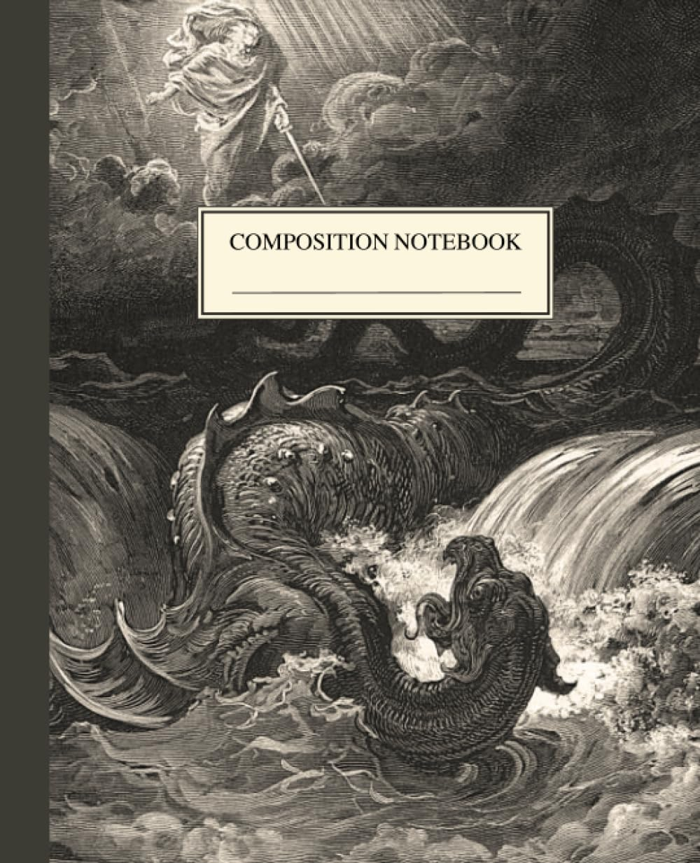 Composition Notebook College Ruled: Vintage Monster Leviathan Illustration | Macabre Aesthetic Journal for School, College & Work