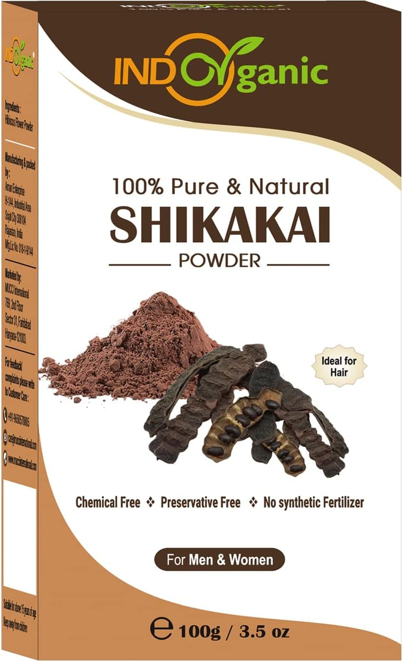 Indo Organic Shikakai (Acacia Concinna) Powder for Hair Pack | Excellent Hair Conditioner & Cleanser