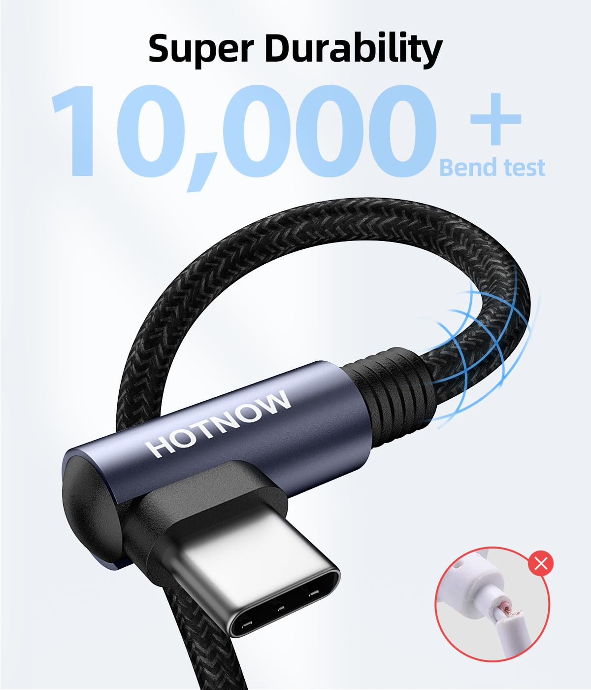 Right Angle USB C to USB C Cable 15CM 3Pack, Short 0.15M USB C Charger Cable 65W Fast Charging Cords for Iphone 15/16,Power Bank and USB Type C Devices image number 3