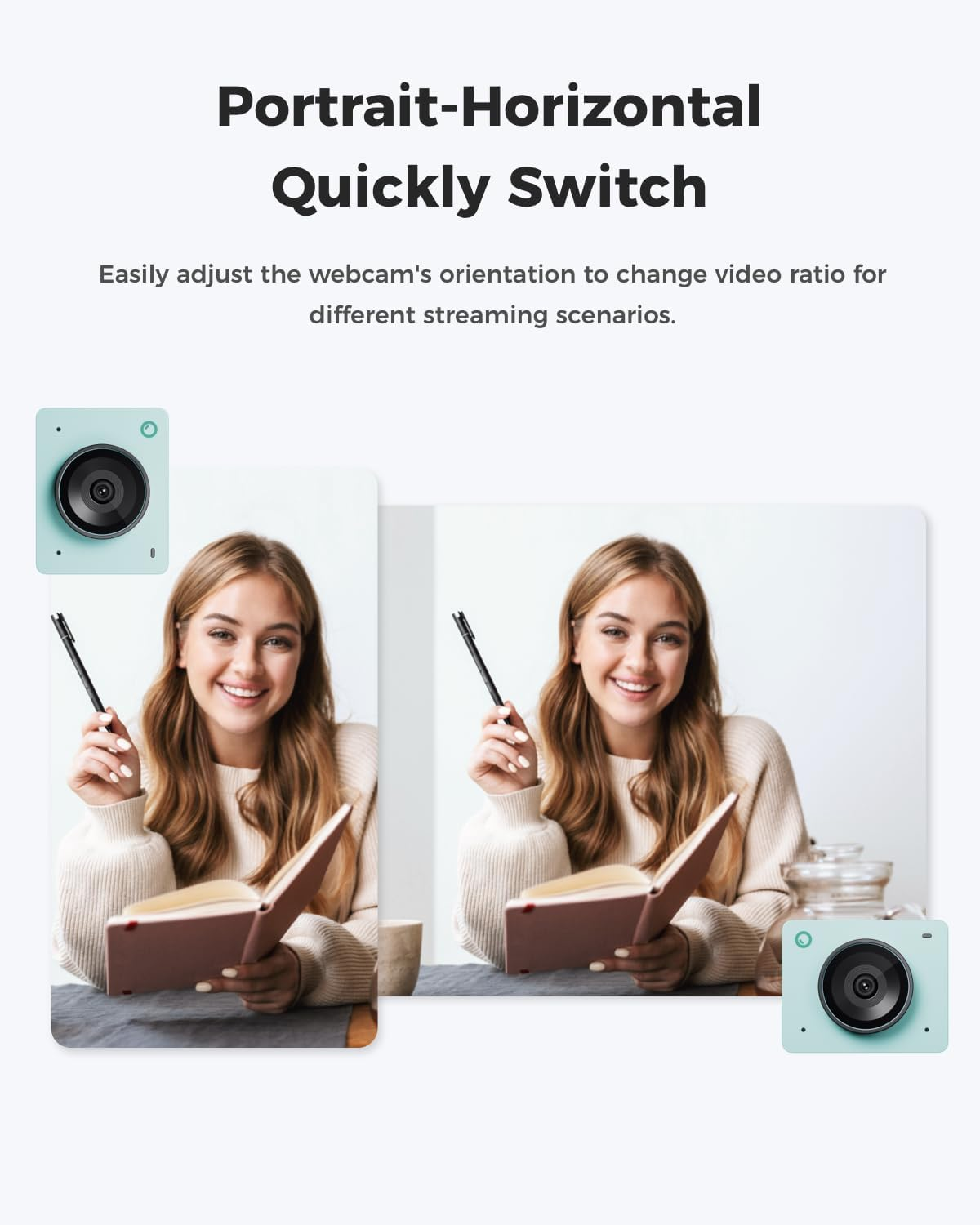 OBSBOT Meet 2 Al-Powered 4K Webcam&mdash; Ultra Hdr,1080P@60Fps,1/2" CMOS,4X Digital Zoom,Plug&Play,Built-In Dual Mic&mdash;Work with Skype, Zoom/Ms_Teams/Google Meet&mdash;For Online Call/Meeting/Educate-Green image number 1
