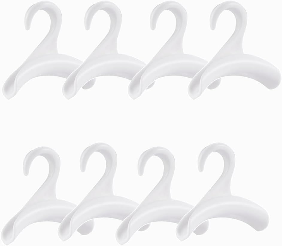 8 Pcs Handbag Hanger Hook, Handbag Hanger Organizer Storage,Used for Handbag,Shoulder Bag,Backpack, Scarf Belt, Closet Rod Hanger Tie Rack,Organizer Hooks Portable Bag Holders (White)