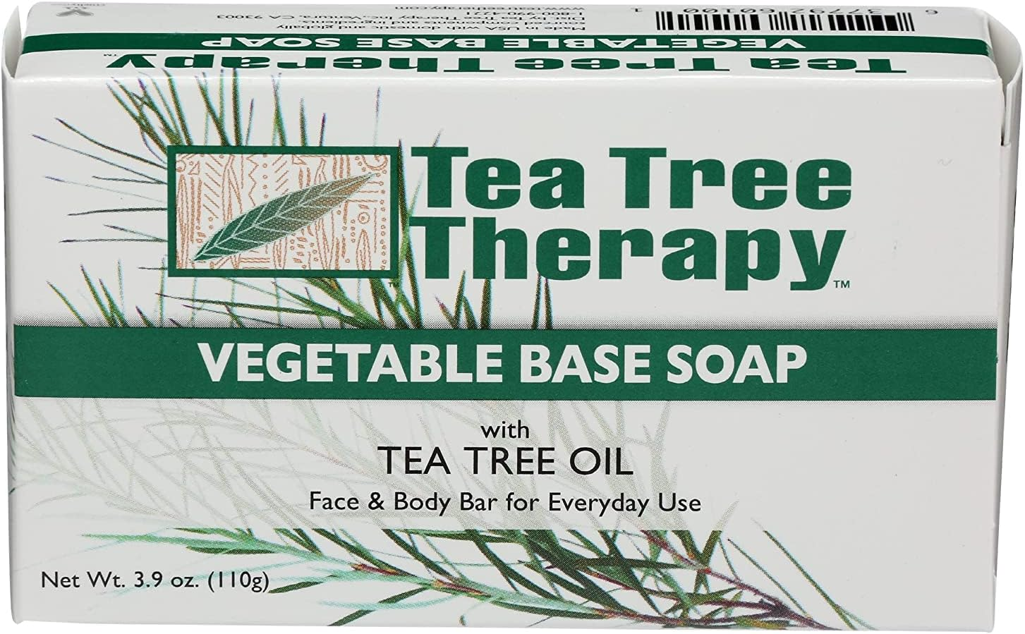 (4-Pack) - Tea Tree Therapy, Soap Bar, Vegetable Base, 120Ml (4-Pack)