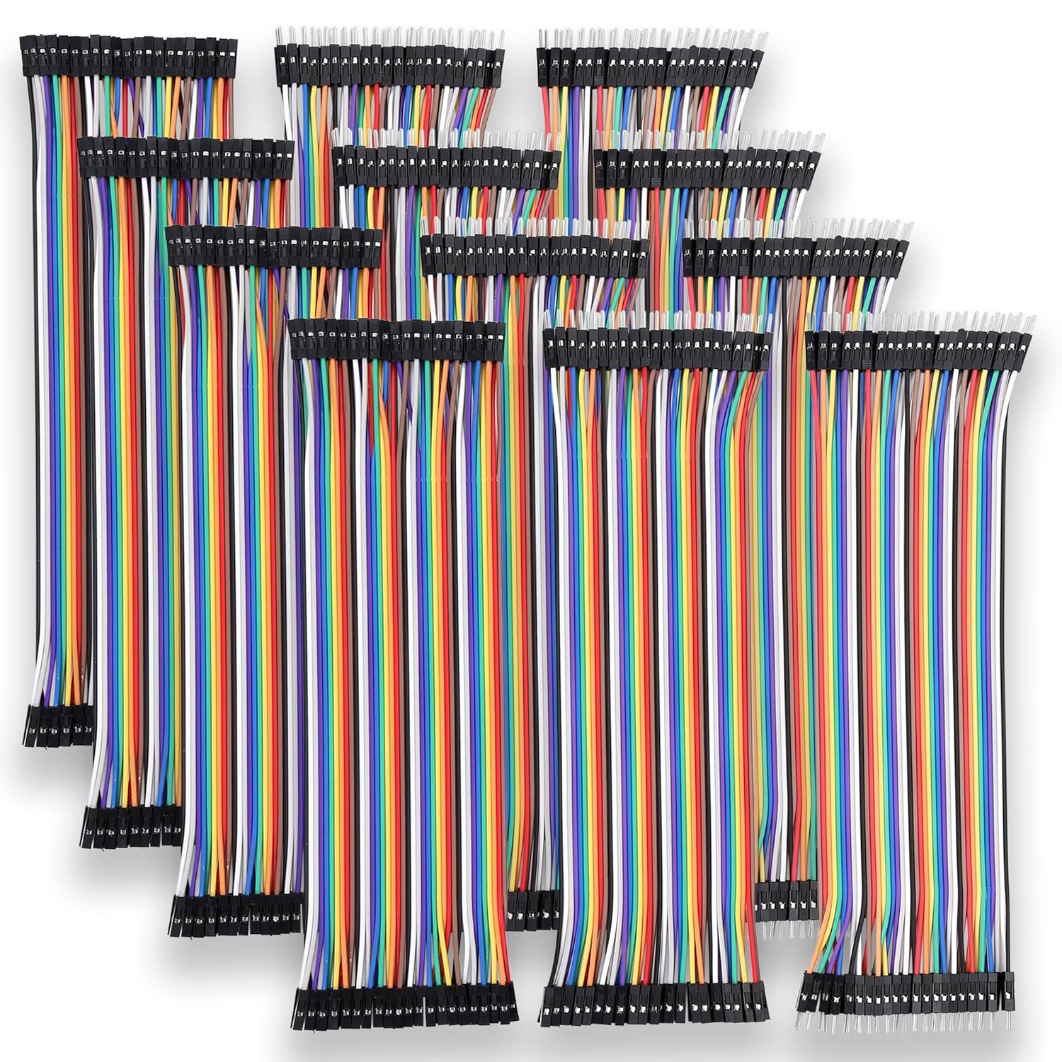 120Pcs Breadboard Jumper Wires Assorted Kit with 2.54Mm Gender Changer Pins & Slim Storage Box - 20Cm, 40Pin Male to Female, Male to M, Female to Female Jumper Wires for Arduino, ESP32