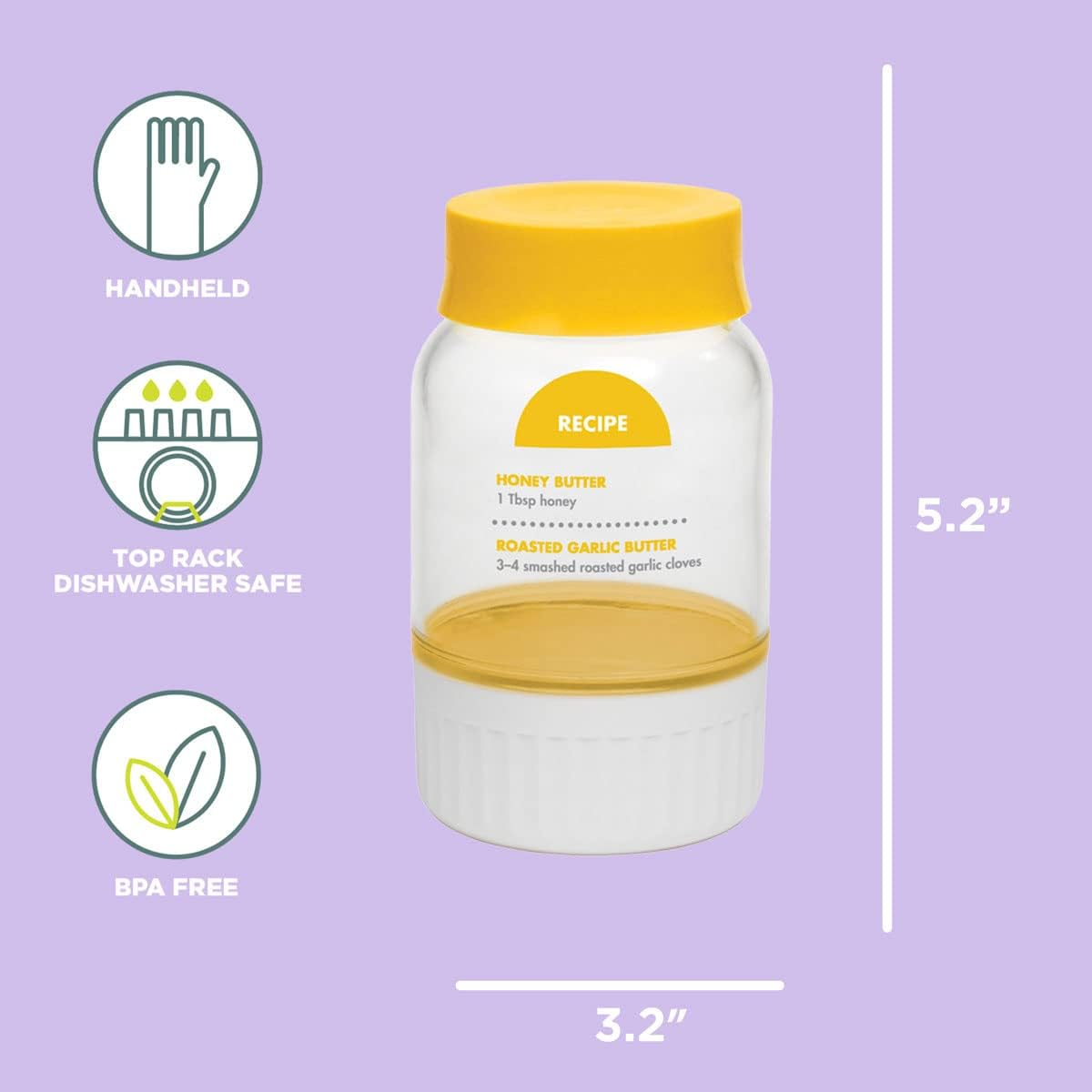 Chef'N Buttercup Butter Maker, Lemon/Meringue