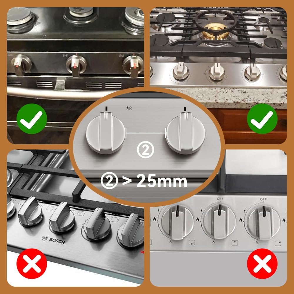 EUDEMON 5 Pack Baby Safety Gas Stove Knob Locks,Childproof Lock for Big,Small Knobs,Eay to Install & Use (Black) image number 3