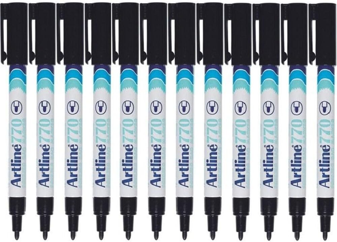 Artline Marker 770 Fine Freezer Black (Box of 12) image number 1