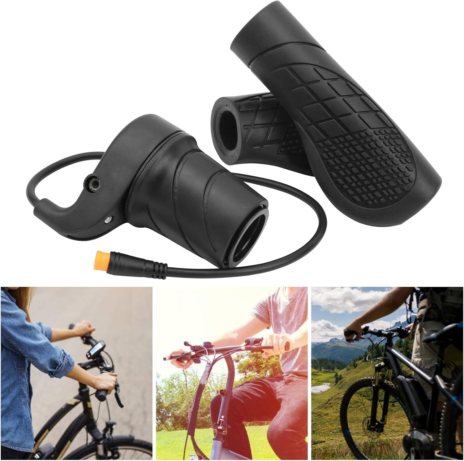 Electric Throttle, Half Twist Throttle Handlebar Grip Twist Speed Throttle E Bike Half Twist Throttle for Electric Bike Bike Scooter Turn Handle Modified Part Waterproof Joint 20X image number 4