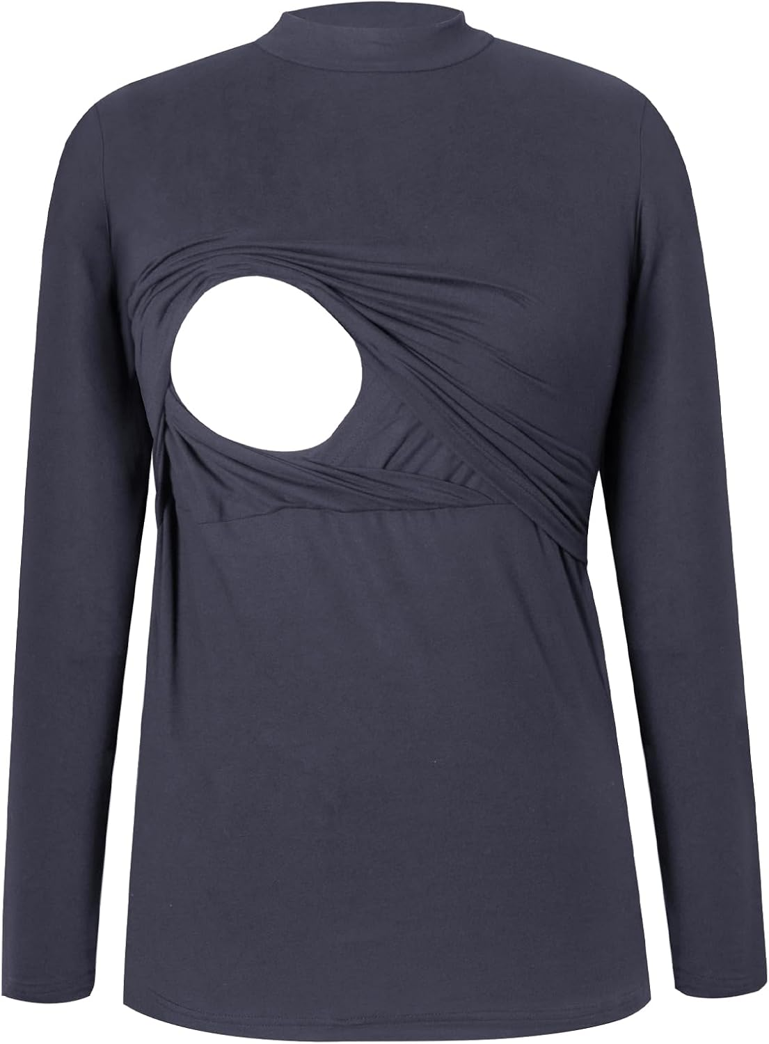 Smallshow Women'S Nursing Tops Crew Neck Long Sleeve Breastfeeding Clothes