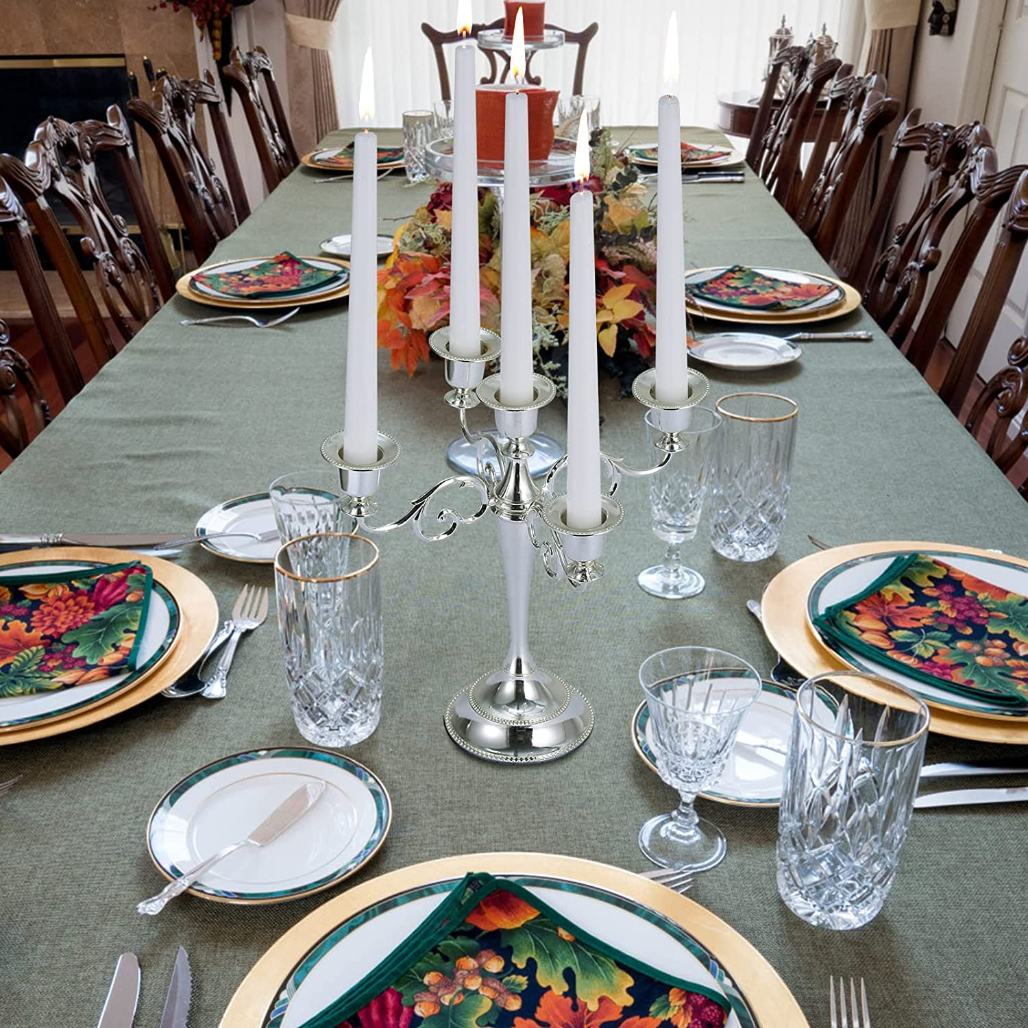 24 Pack Tall White Taper Candles, 10 Inch (H) Dripless, Unscented Dinner Candle, Smokeless Taper Candles, Paraffin Wax with Cotton Wicks, 8 Hours Burn Time image number 2