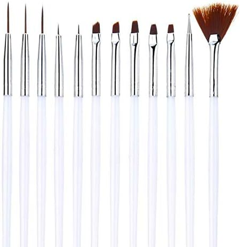 12 Pcs/Set New Nail Art Brush Pens Dotting Point Painting Pens Drawing Brush Nail Art Tools Pink Zhengpingpai image number 2