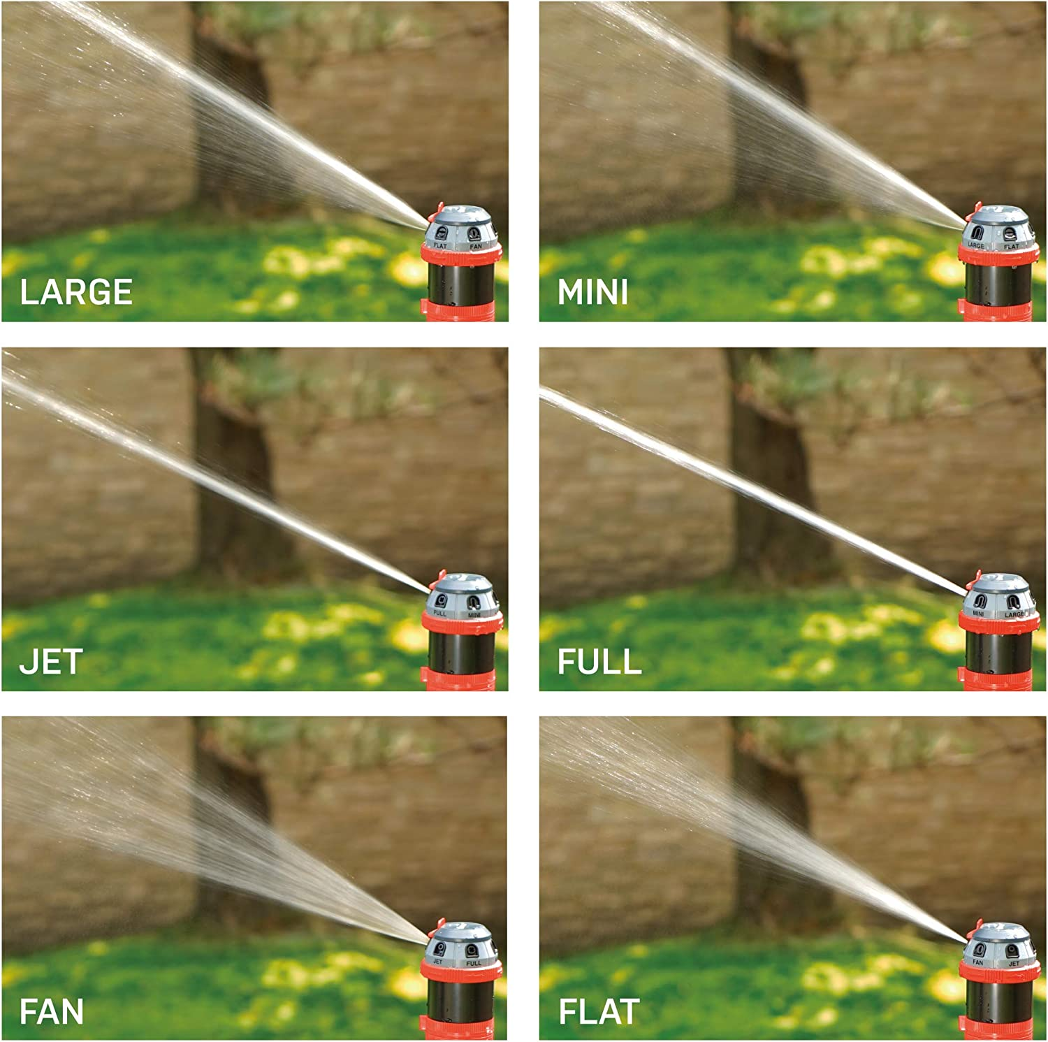 Eden 96122 Metal Adjustable 6-Pattern Mobile Rotary Gear Drive Garden Sprinkler for Yard W/Quick Connect Starter Set, Waters up to 80 Ft. in Diameter image number 3