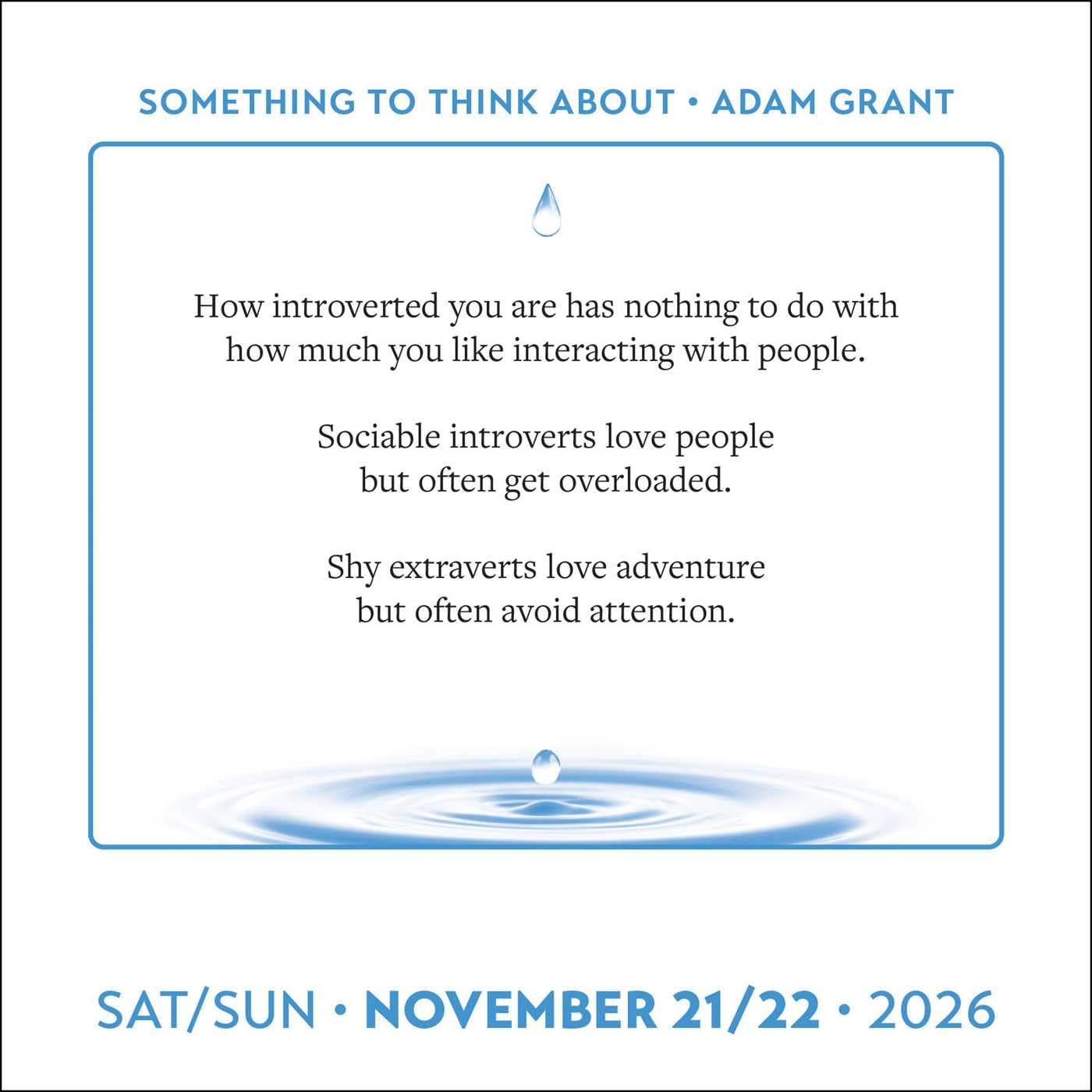 Adam Grant 2026 Day-To-Day Calendar: Something to Think About image number 2