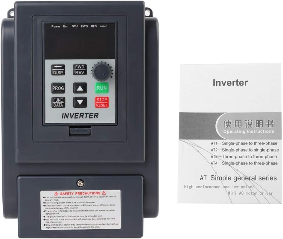 XUMIUZIY VFD 1.5KW, 1-Phase Input 3-Phase 380V VFD Motor Inverter Converter Inverter Speed Controller, Professional Variable Frequency Drive for Spindle Motor Speed Control image number 6