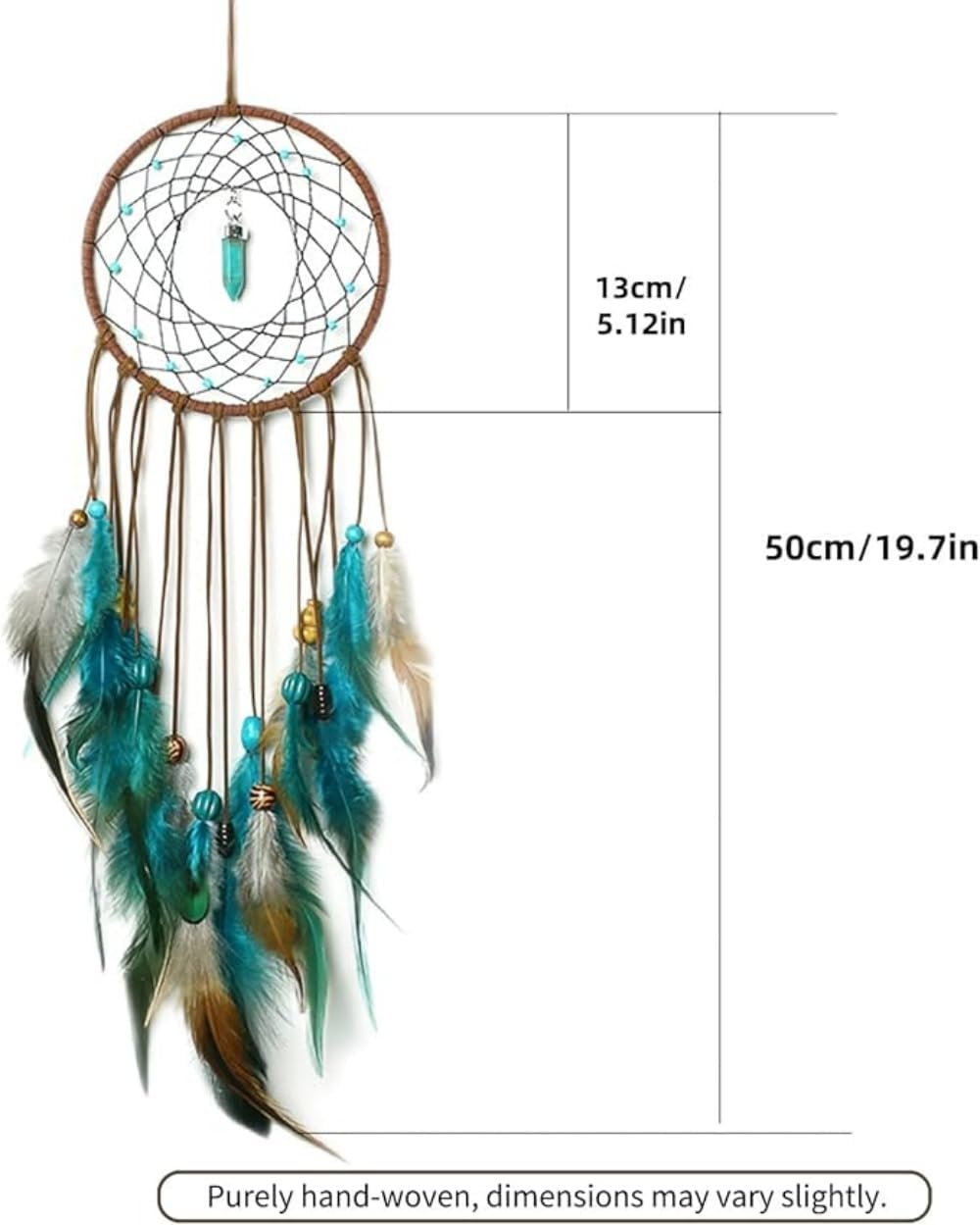 2 Pack DIY Feather Dream Catcher Kits Turquoise Wall Hanging Boho Decor Handmade Dream Catcher for Adults and Dream Catchers Wall Decor ﻿ image number 4
