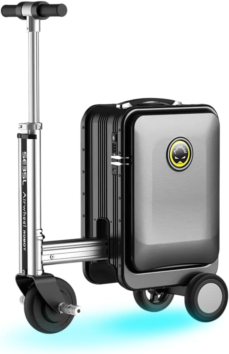 Airwheel SE3SL Electric Scooter Suitcase - Black | 20L Innovative Travel Luggage, Motorized Electric Luggage Scooter for Effortless Travel with Removable Battery (Official Dealer in Australia)