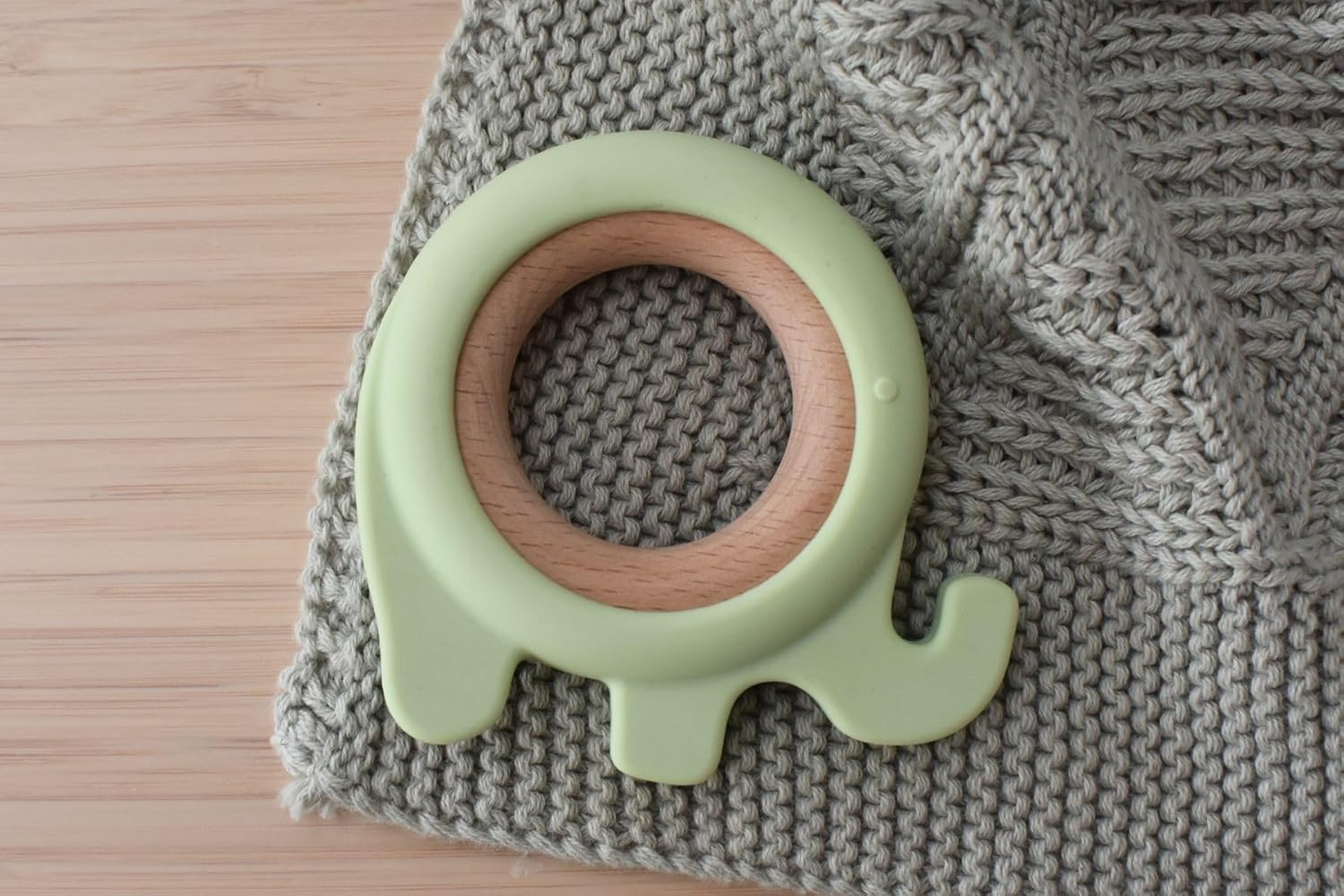 Koala Dream Silicone Elephant Teether - Green | Baby Teething Toy, Bpa-Free, Safe for Infants image number 3