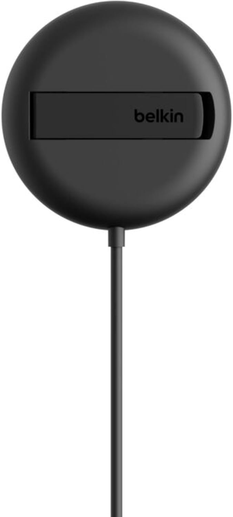 Belkin Magnetic Wireless Charging Pad 15W with Pop-Up Stand - Magsafe-Compatible Certified Qi2 Wireless Charger for Iphone 16, 15, 14, Samsung Galaxy S25, S24 Series, Airpods, & More (No PSU) - Black image number 1