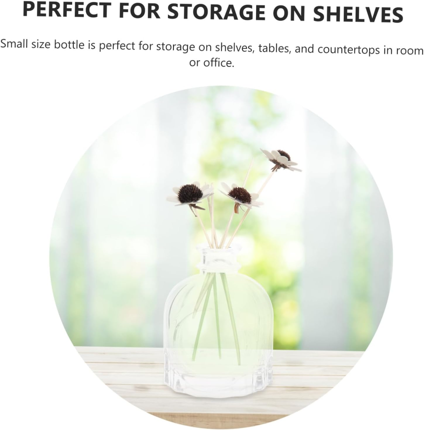 Beavorty 4Pcs Vintage Style Glass Diffuser Bottles 100Ml Refillable Aromatherapy Jars Carved Pattern for Home Decor image number 4