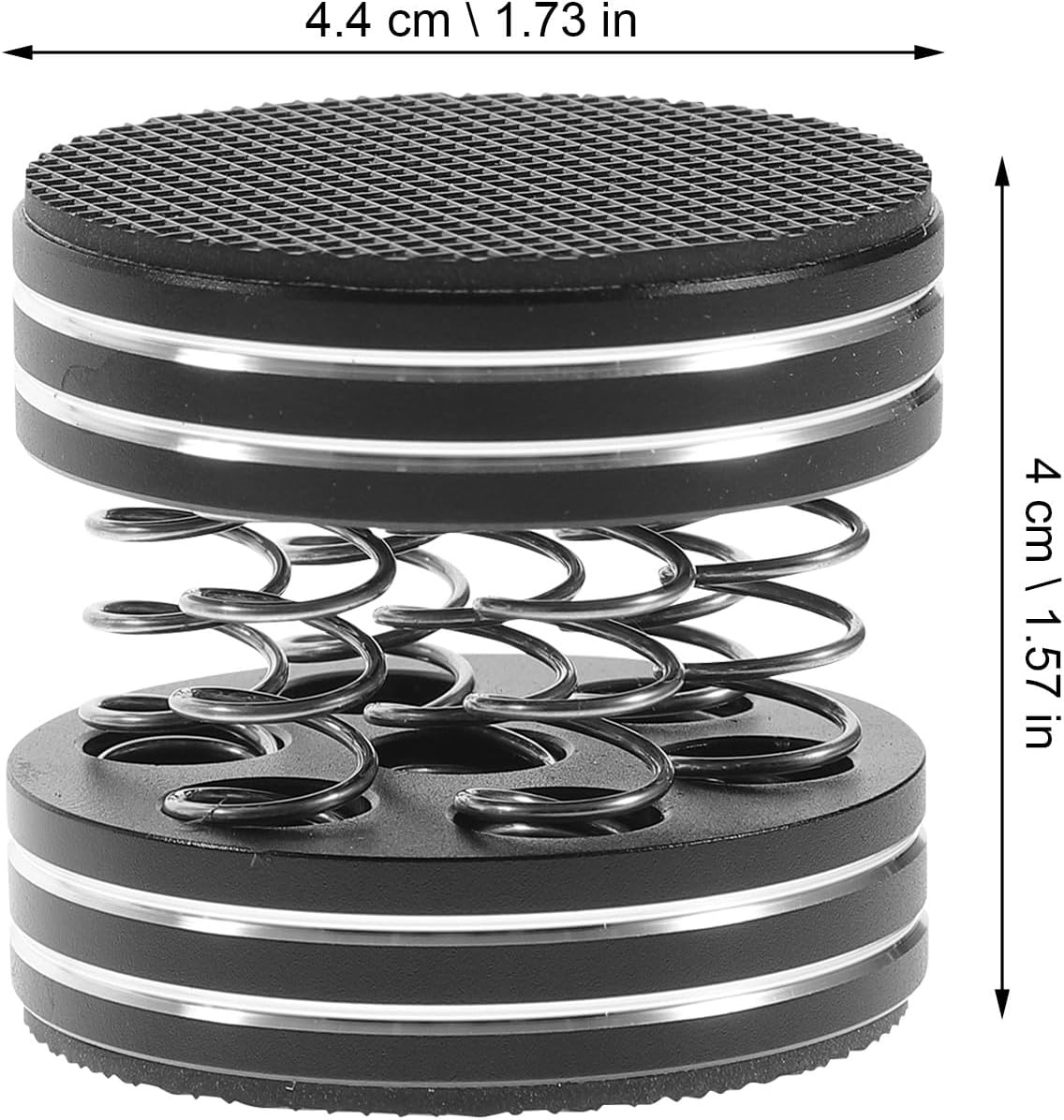STAHAD 4Pcs Black Speaker Isolation Feet Pads Spring Vibration Dampers for Hifi Audio Equipment Subwoofer Stand Pads Soundproof Shock Absorption Feet for Home Audio Systems image number 1