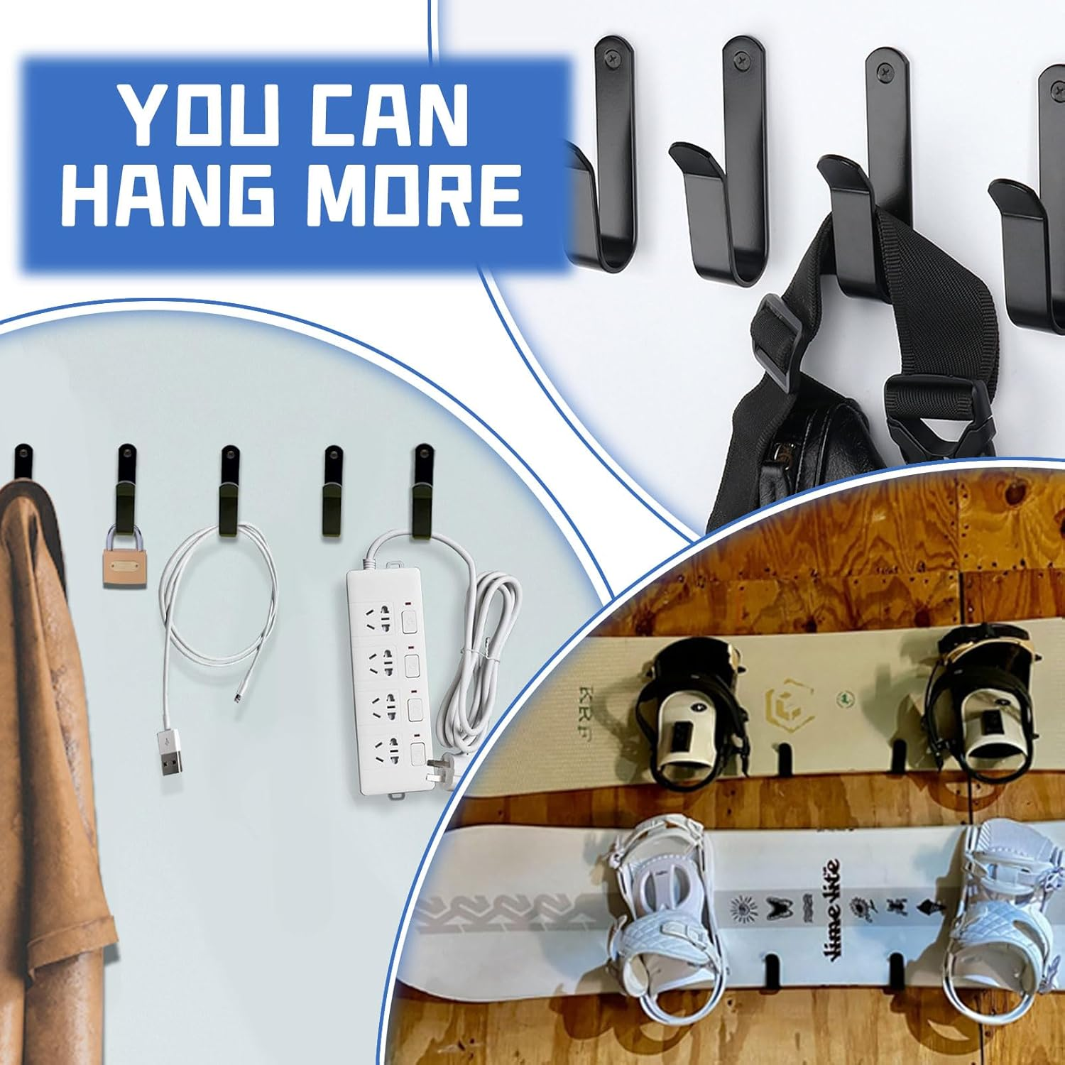 Snowboard Wall Mount, Ski Storage Rack Wall Mount, Snowboard Accessories for Ski Board Longboard image number 4