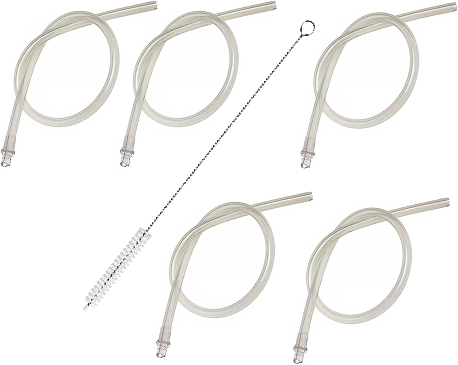 Milk Tube Hose Set for Jura ENA E8,GIGA 6 10 W10,IMPRESSA J6 J8 J8Twin Z5 Z6 Z7 Z8 Z9 Z10, S8 S80 WE8 Fully Automatic Coffee Machines(5 Milk Hoses 14.2In, 5 HP3 Milk Hose Connectors, Cleaning Brush) image number 5