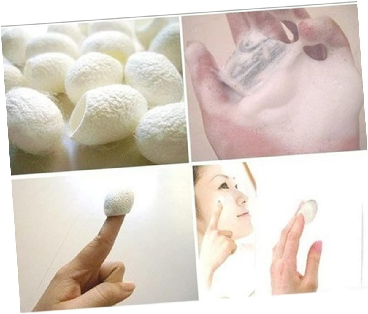 Beavorty Natural Silkworm Facial Cleaning Balls 200Pcs Organic Skin Care Scrub for Exfoliation and Blackhead Removal Suitable for Sensitive Skin Daily Beauty Routine image number 5