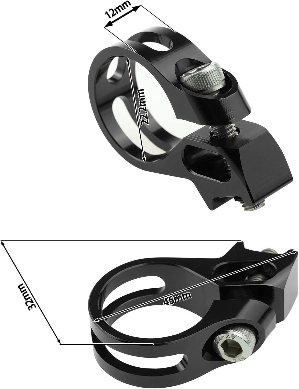 Ecsing Bike Shifter Clamp Replacement Compatible with Sram X7 X9 X0 XX X01 XX1 Releases Shifter Aluminum Alloy Shifter Trigger Bar Clamp 45X32X12Mm image number 1