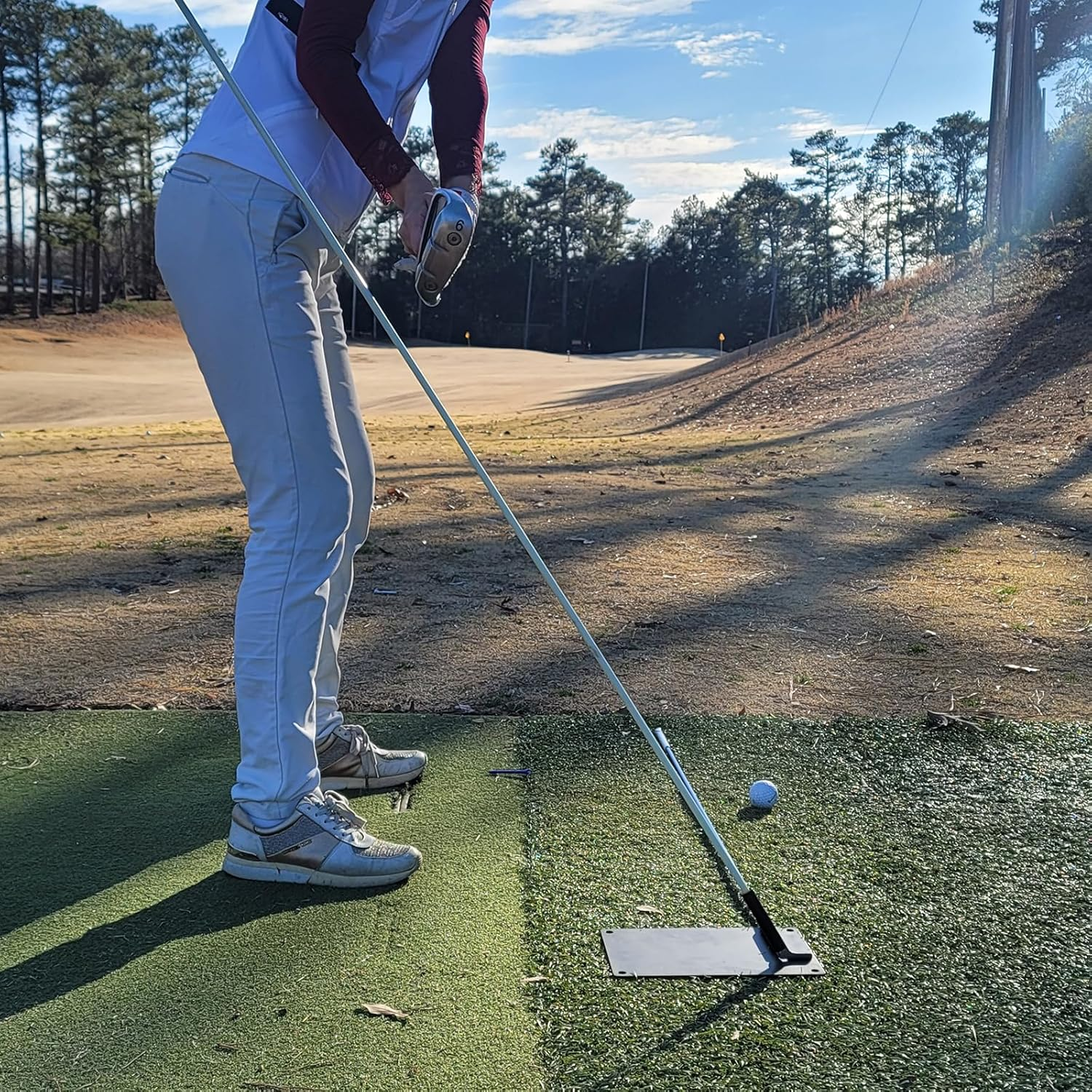 Wishdirect Golf Alignment Stick Holder, Angle Adjustable Golf Swing Plane Trainer Aid for Aiming Putting Swing (Alignment Sticks Not Included) image number 5