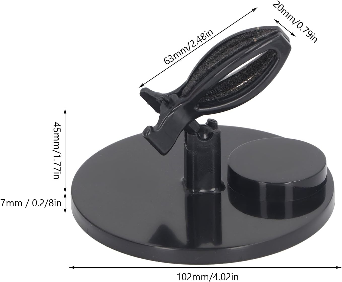 YUYTE Nail Polish Bottle Holder, Strong Hold, Adjustable Tilted Clamp, Anti-Spill, Fingernail Polish Holder for Manicure, Nail Art, Nail Organiser Display (Plastic 2)