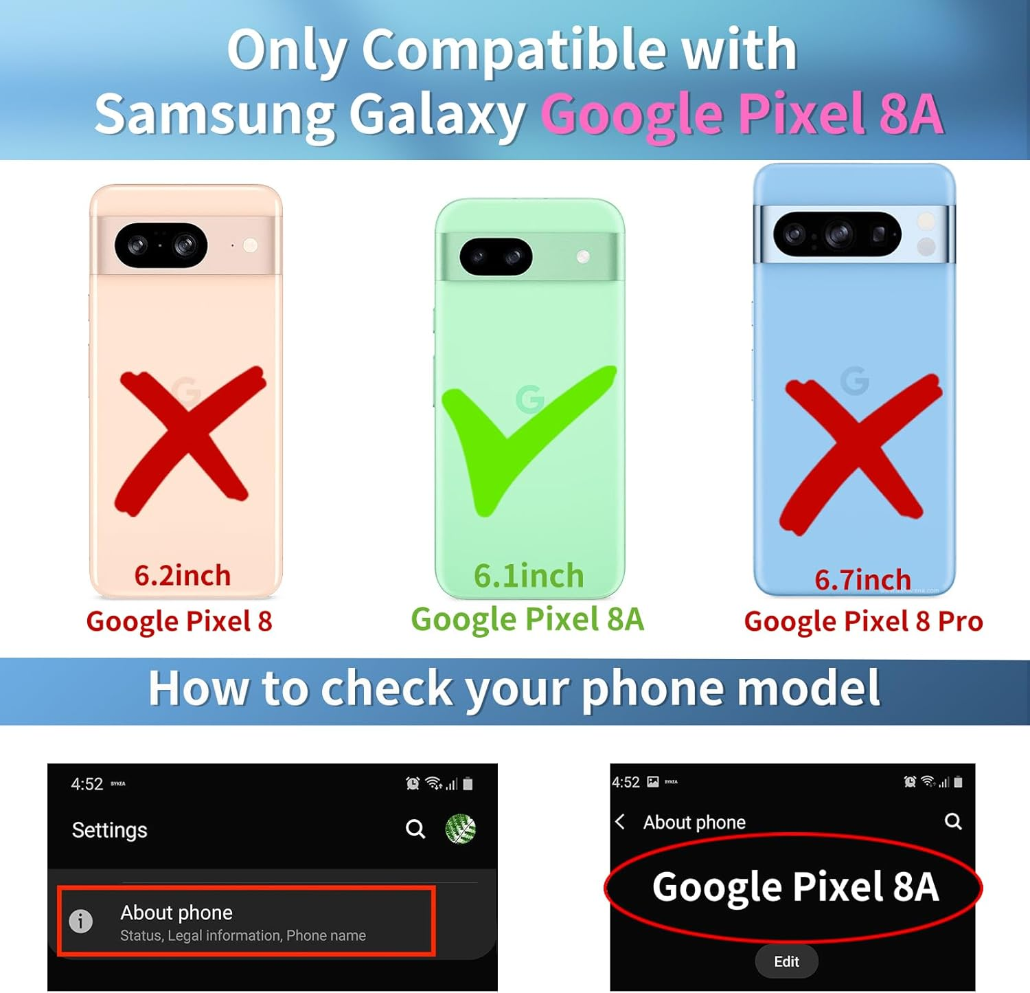 Buleens for Google Pixel 8A Case 6.1" - Clear Flexible TPU Women Cute Girls Protection Phone Cover Slim Fit Shockproof Funny Girly Unique Aesthetic Cartoon Design Pattern for Pixel 8A Phone Case, Cats image number 3