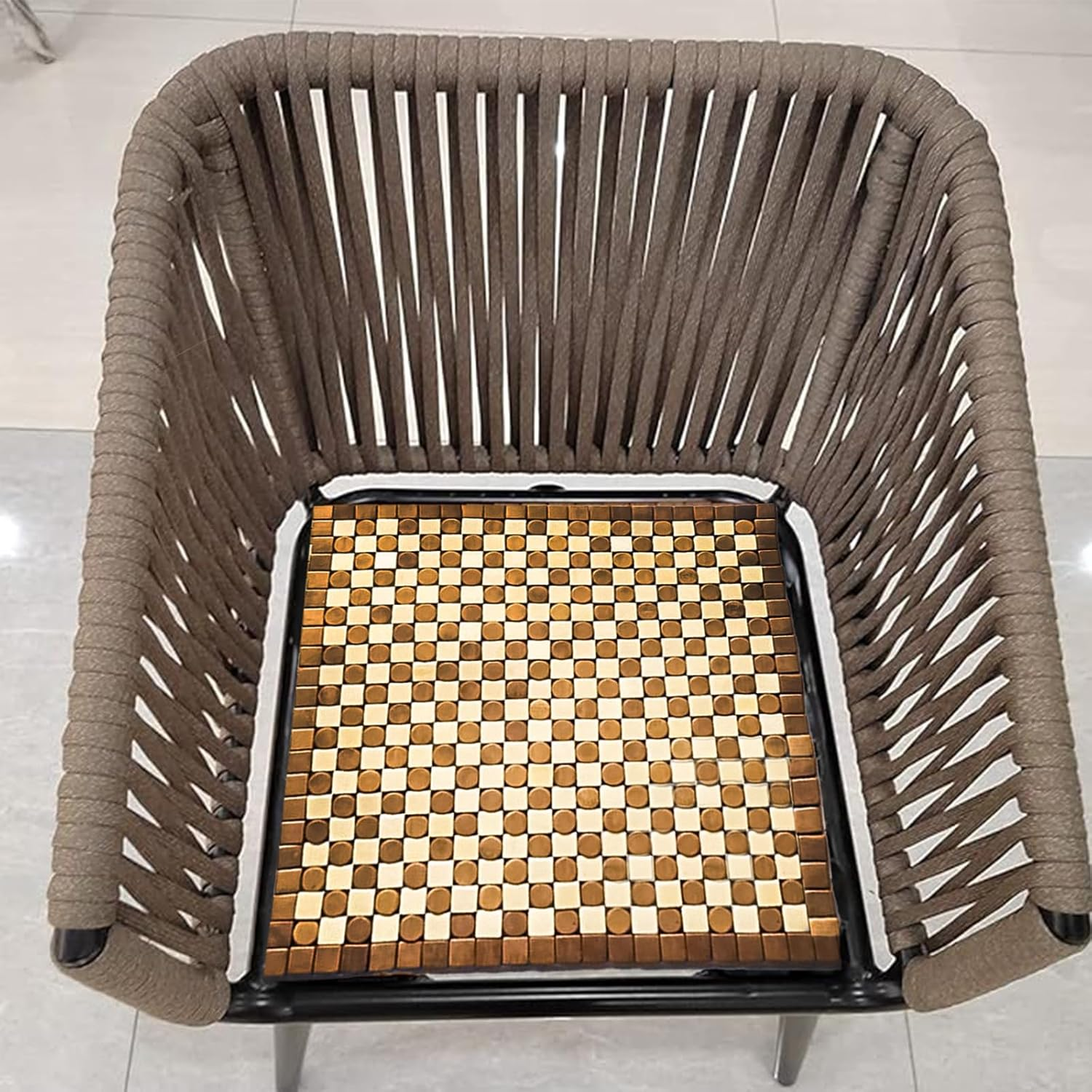 Bamboo Chair Seat Pad,Office Chair Square Seat Cushion Cooling Bamboo Car Seat Mat Summer Breathable Car Seat Cover Cushion for Auto Supplies Office Chair and Home Sofa Pads