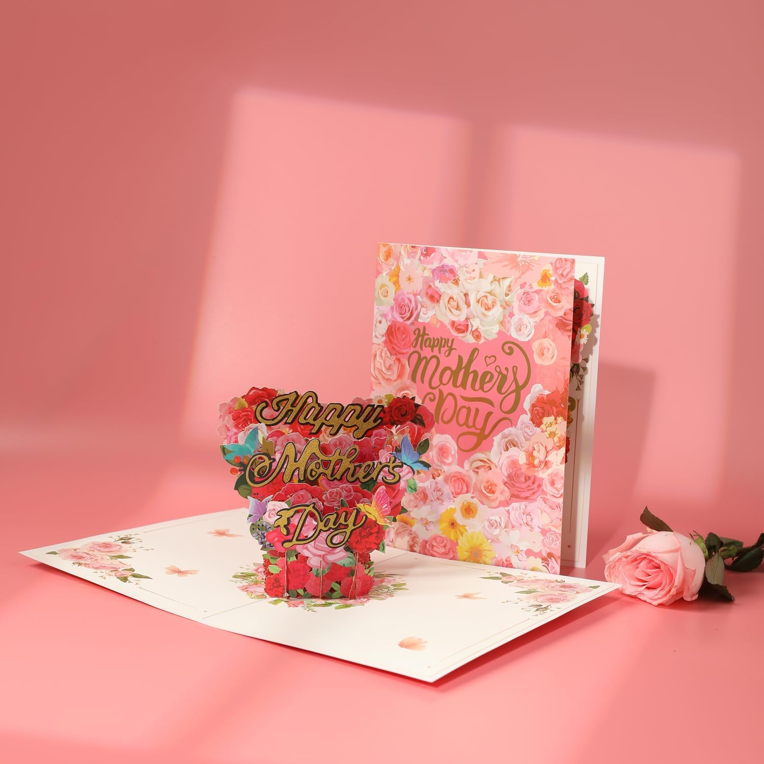 Magic Ants Happy Mother&rsquo;S Day Card - Flower Pop up Card - 3D Pop up Mothers Day Card - Handcrafted 3D Pop up Greeting Card for Her - Mother&rsquo;S Day Love Card - Birthday Card for Mom (Love Garland)