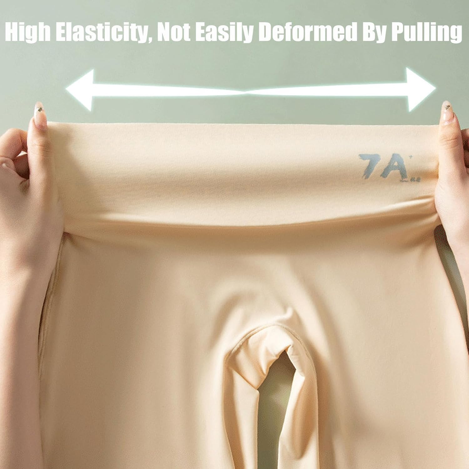 Women High-Waist Ice Silk Underwear with Tummy-Control Hip-Lifting,Ropa Interior De Seda Helada Cintura Alta Mujer 7A image number 5