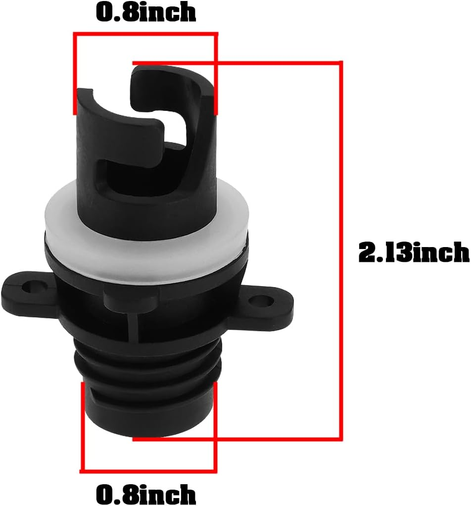OTOTEC 2PCS Paddle Board Pump Adapter with 3 Size Washers for Connecting to a Paddle Board Air Compressor Compatible with Halkey-Roberts 0.8X2.13Inch