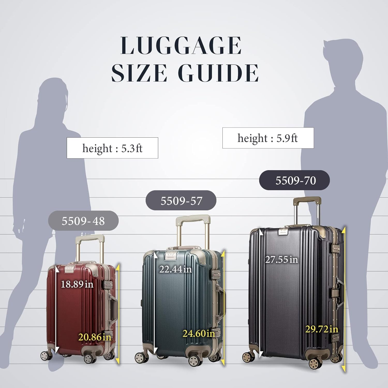 LEGEND WALKER Luggage 5509, IRIS PURPLE, 53Cm/21Inch image number 6