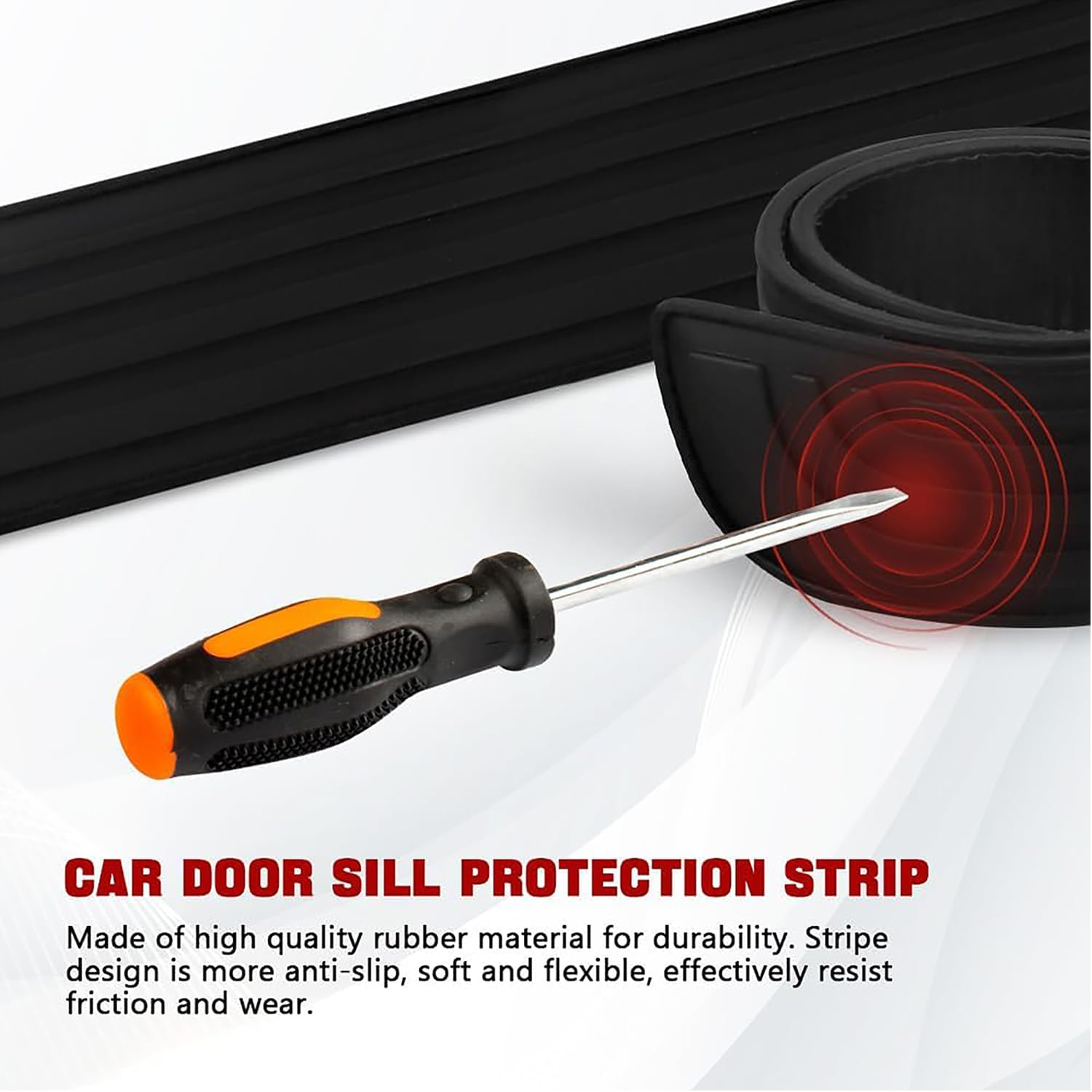 Black Door Sill Protector 4Pcs Car Door Threshold Protection Car Threshold Universal Pedal Decorative Strip anti Scratch Strip Door Border Collision Sticker image number 5