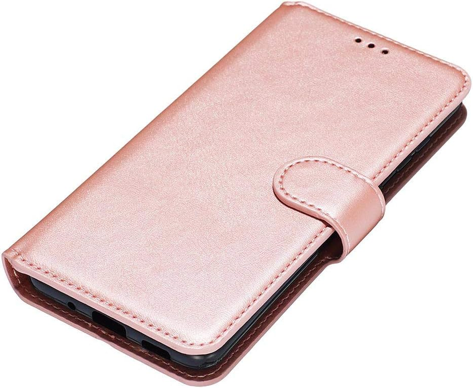 HAOYE Case for LG K41S / LG K51S Case, Mobile Phone Case LG K41S / LG K51S Flip Case Wallet Protective Case, Premium Leather with Stand Function & Card Slot & Magnetic Snap Cover, Pink image number 4