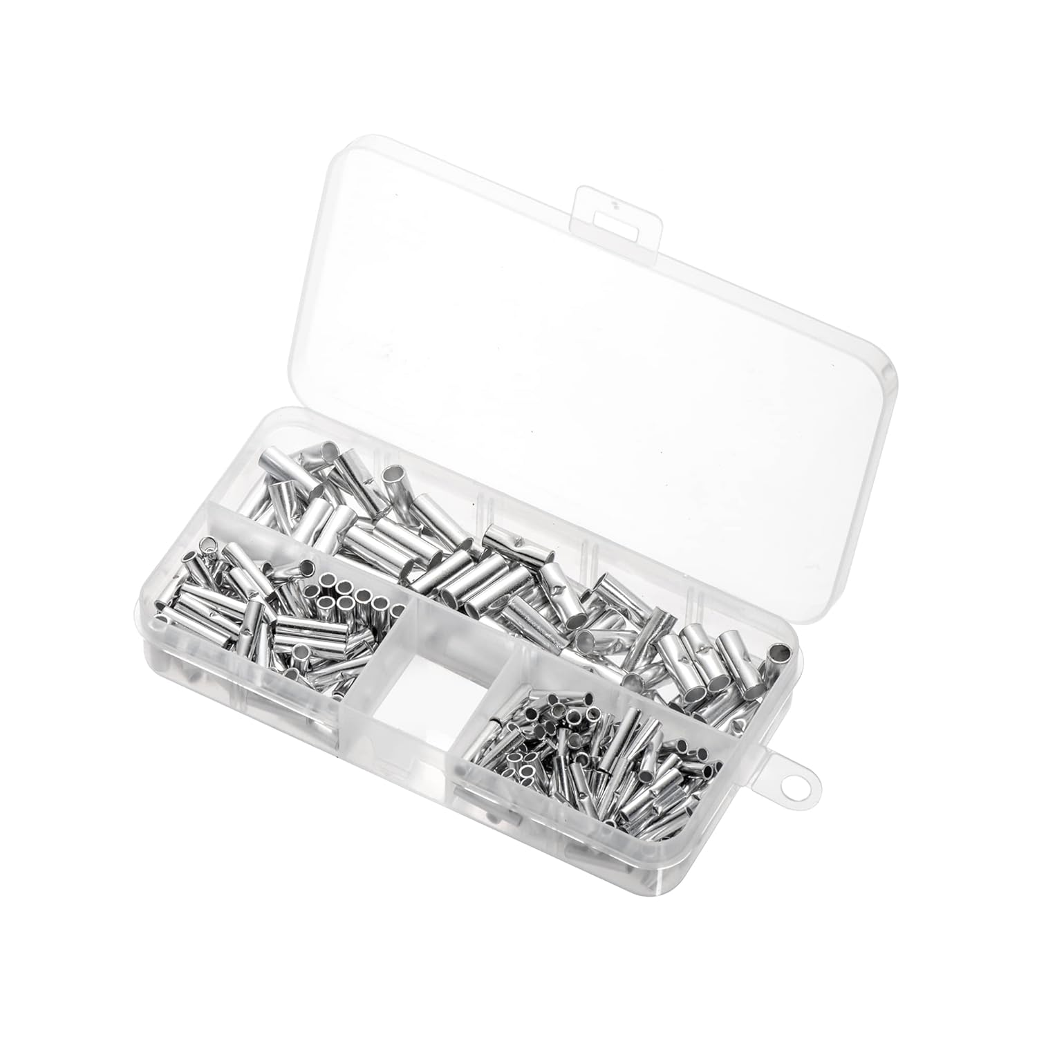 200Pcs Non Insulated Butt Connectors and Wire Splice Kit 22-10 Awg,Electrical Wire Seamless Uninsulated Connectors Crimp Ferrule Terminals image number 4