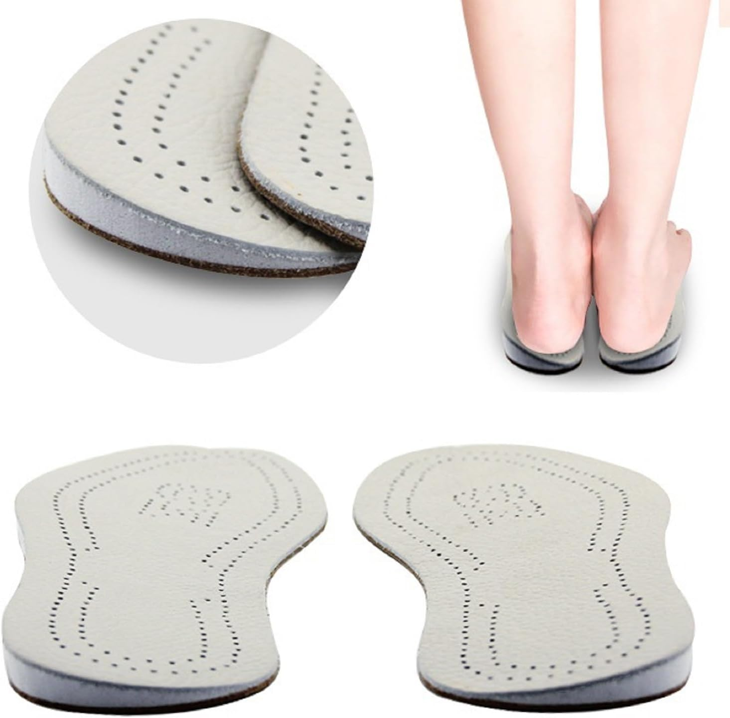 Supination Insoles,O/Xo Leg Orthopedic Corrective Insoles,For Foot Alignment,Heel Pain,Bow Legs,Posture Improve,For Men and Women (White, 37/38) image number 1